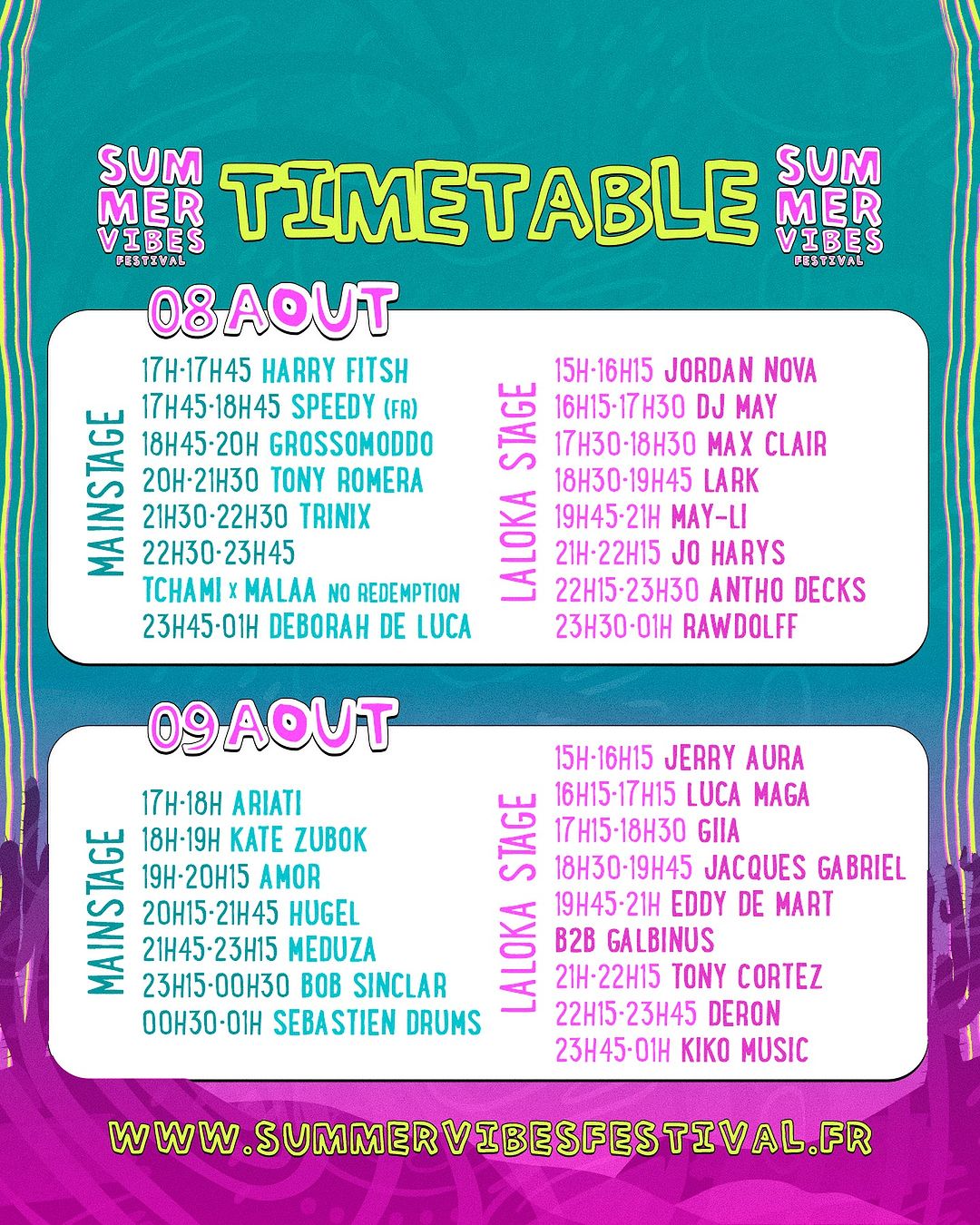 Timetable Summer Vibes 2024